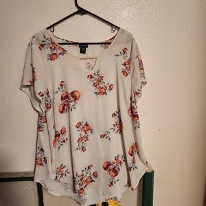 Cream Floral Top